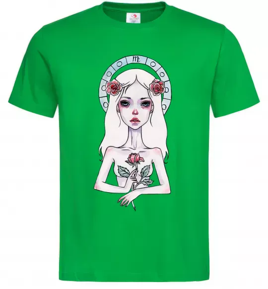 Мужская футболка Virgo roses Зеленый фото