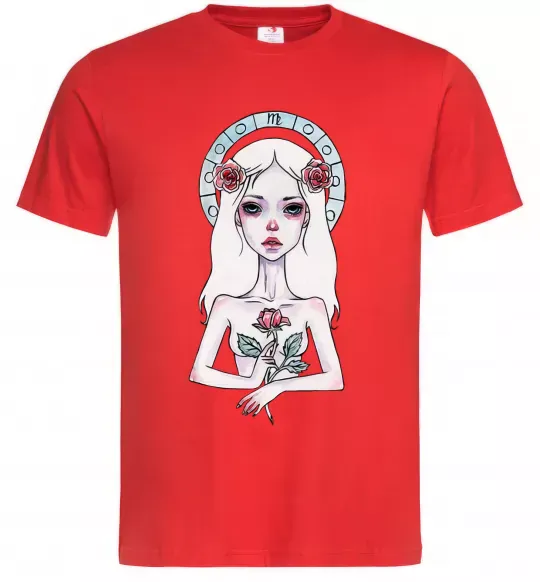 Мужская футболка Virgo roses Красный фото