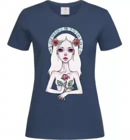 Жіноча футболка Virgo roses Темно-синій фото