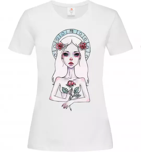 Жіноча футболка Virgo roses Білий фото