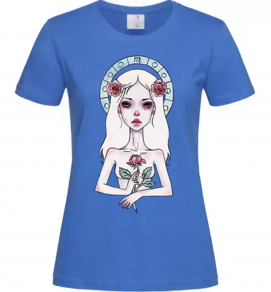 Жіноча футболка Virgo roses Яскраво-синій фото