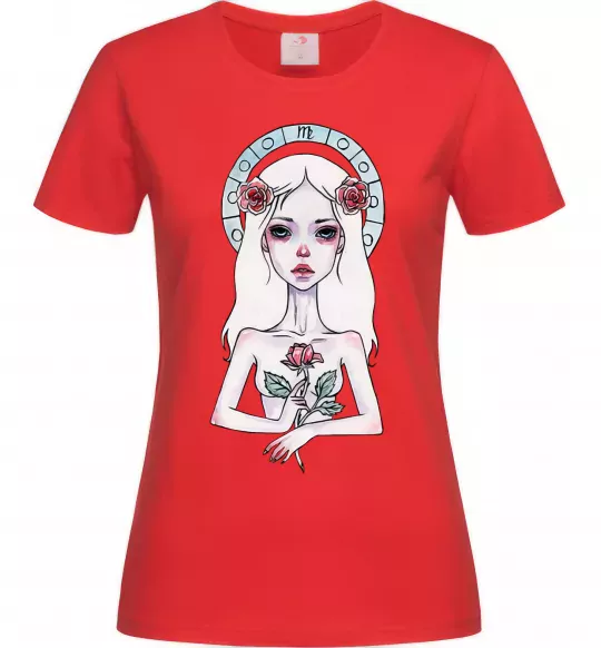 Жіноча футболка Virgo roses Червоний фото