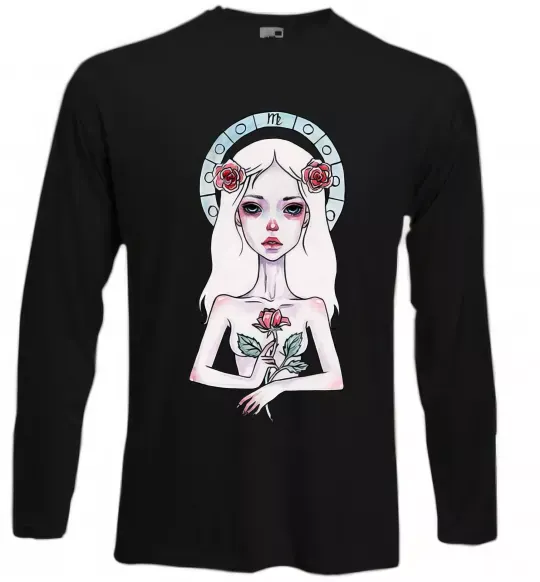 Лонгслив Virgo roses Черный фото