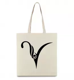 Эко-сумка Овен знак Бежевый фото