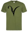 Чоловіча футболка Овен знак Оливковий фото