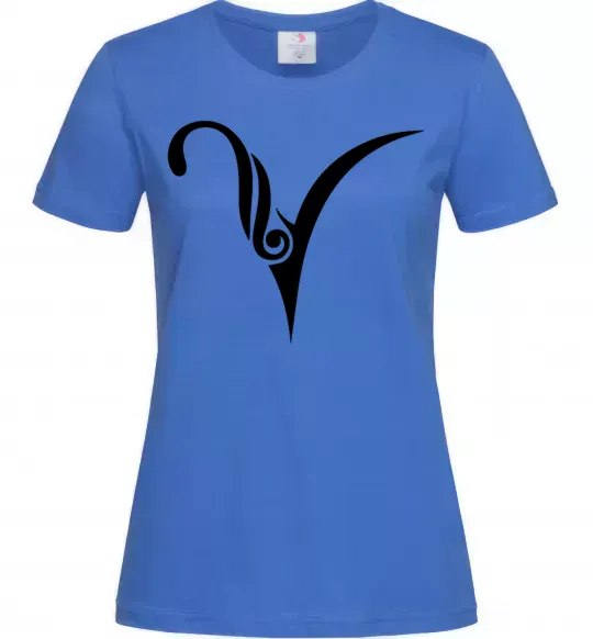 Женская футболка Овен знак Ярко-синий фото