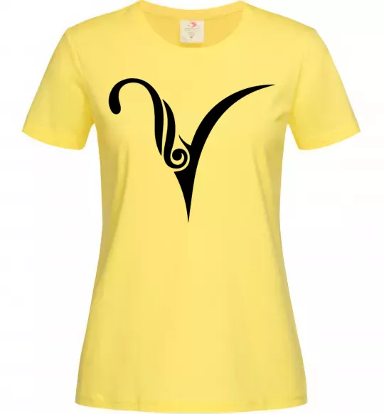 Женская футболка Овен знак Лимонный фото