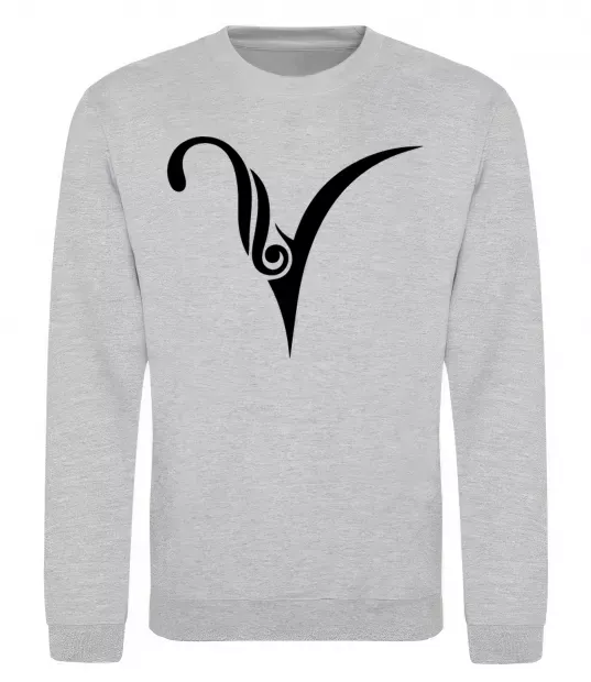 Світшот Овен знак Сірий меланж фото