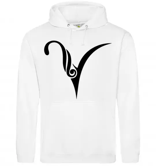 Женская толстовка (худи) Овен знак Белый фото
