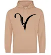 Женская толстовка (худи) Овен знак Песочный фото