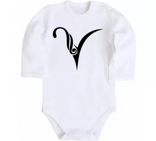 Детский боди Овен знак Белый фото