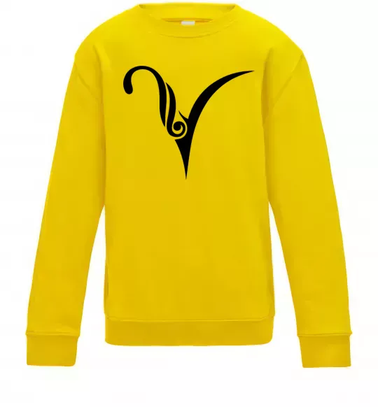 Дитячий світшот Овен знак Сонячно жовтий фото