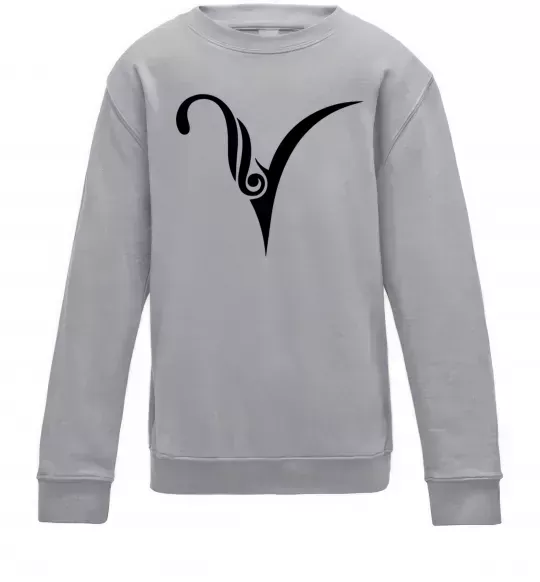 Дитячий світшот Овен знак Сірий меланж фото