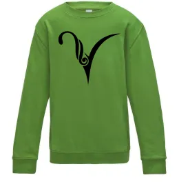 Детский Свитшот Овен знак Лаймовый фото