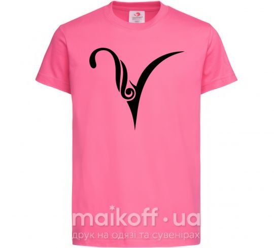 Детская футболка Овен знак Ярко-розовый фото