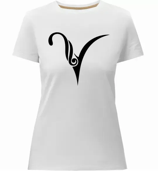 Жіноча преміум футболка Овен знак Білий фото