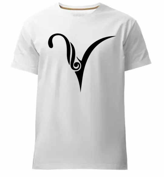 Чоловіча преміум футболка Овен знак Білий фото