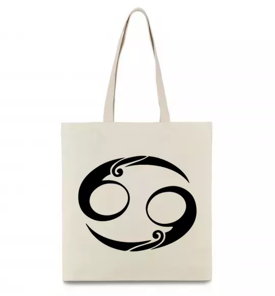 Эко-сумка Рак знак Бежевый фото