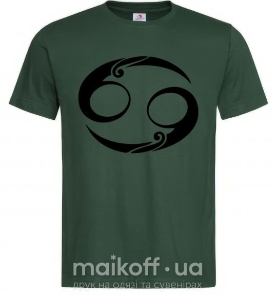 Мужская футболка Рак знак Темно-зеленый фото