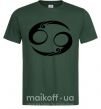 Мужская футболка Рак знак Темно-зеленый фото