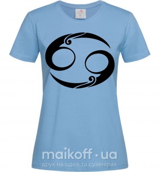 Жіноча футболка Рак знак Блакитний фото