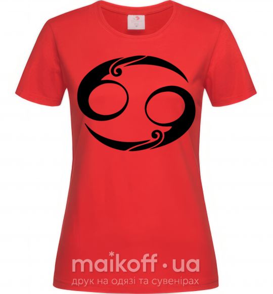 Женская футболка Рак знак Красный фото