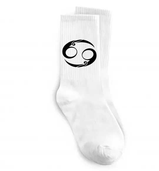 Носки Рак знак Белый фото