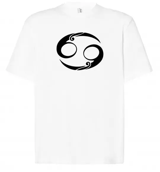 Футболка Оверсайз Рак знак Белый фото