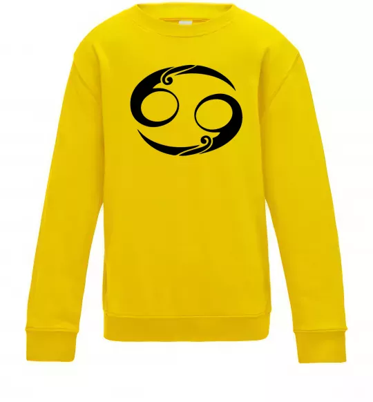 Дитячий світшот Рак знак Сонячно жовтий фото