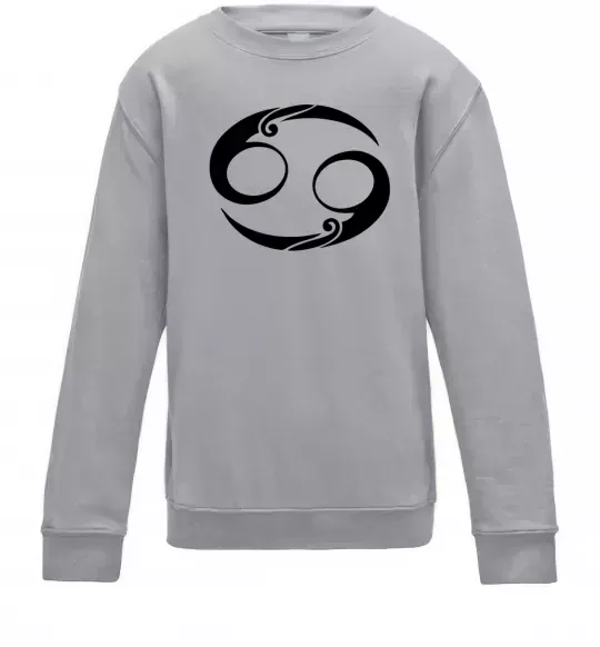 Дитячий світшот Рак знак Сірий меланж фото