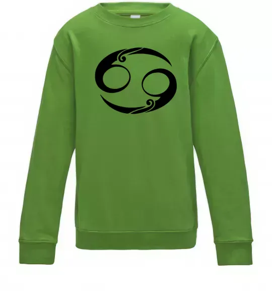 Дитячий світшот Рак знак Лаймовий фото