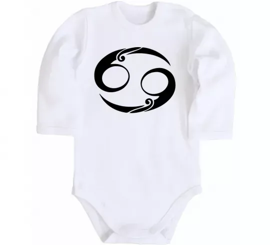 Детский боди Рак знак Белый фото