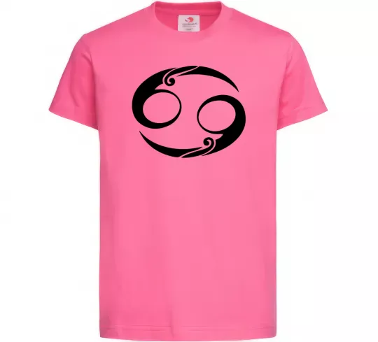 Дитяча футболка Рак знак Яскраво-рожевий фото