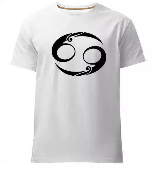 Мужская премиум футболка Рак знак Белый фото