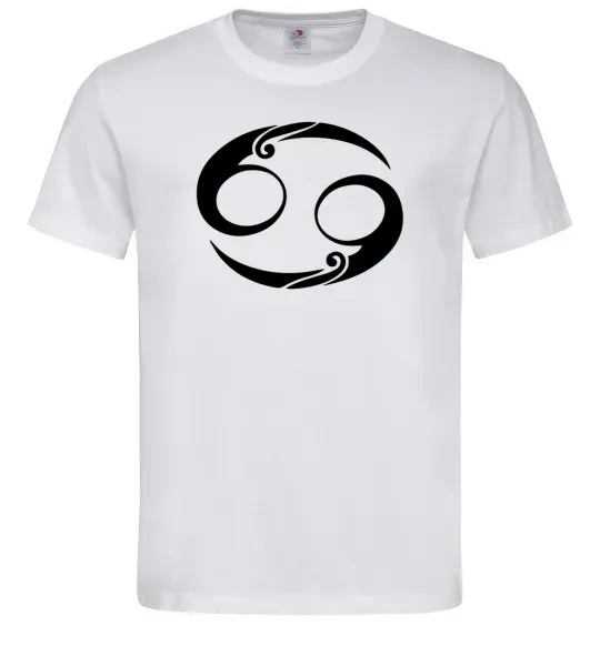 Чоловіча футболка Рак знак Білий фото