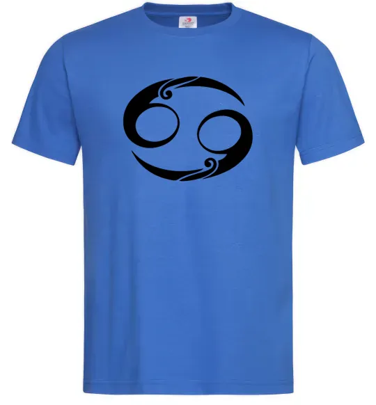 Чоловіча футболка Рак знак Яскраво-синій фото