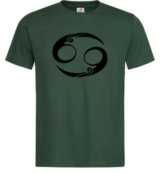 Чоловіча футболка Рак знак Темно-зелений фото