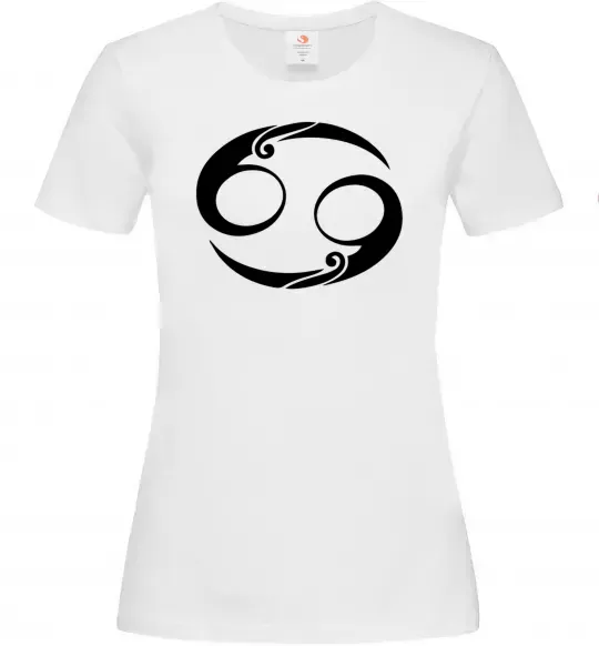 Женская футболка Рак знак Белый фото