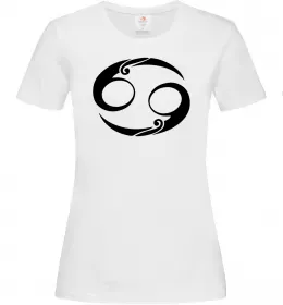 Женская футболка Рак знак Белый фото