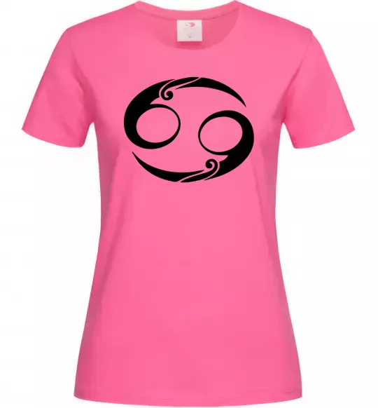 Женская футболка Рак знак Ярко-розовый фото