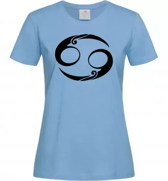 Женская футболка Рак знак Голубой фото