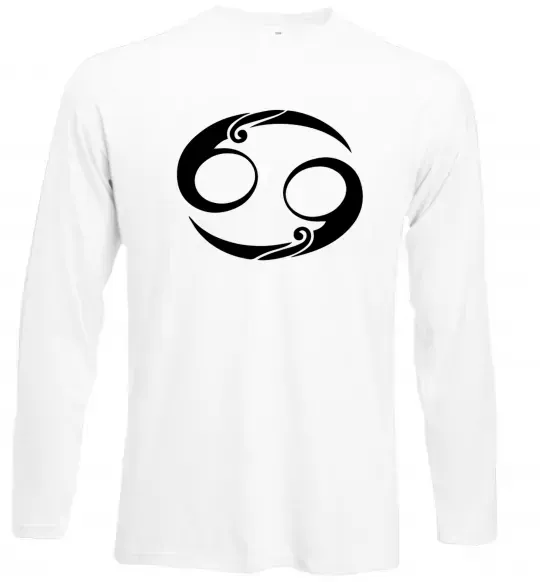 Лонгслів Рак знак Білий фото