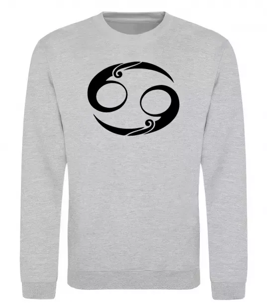 Свитшот Рак знак Серый меланж фото