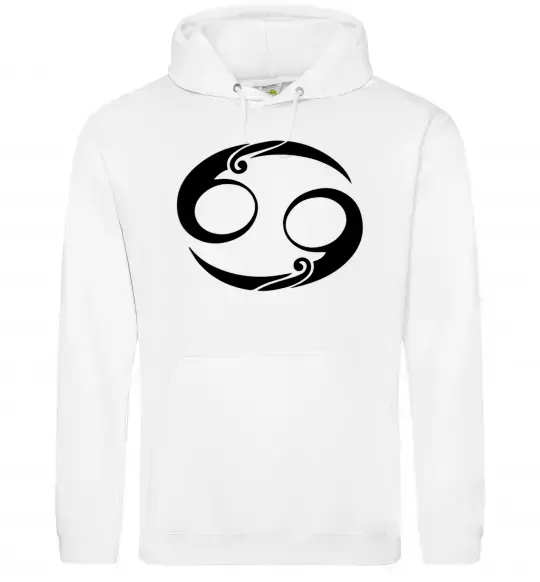 Женская толстовка (худи) Рак знак Белый фото