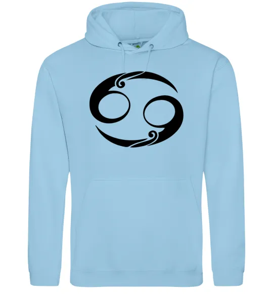 Женская толстовка (худи) Рак знак Голубой фото