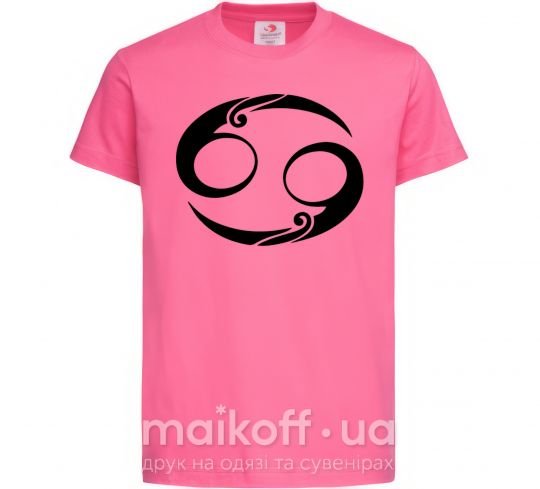 Дитяча футболка Рак знак Яскраво-рожевий фото