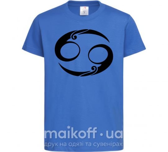 Дитяча футболка Рак знак Яскраво-синій фото