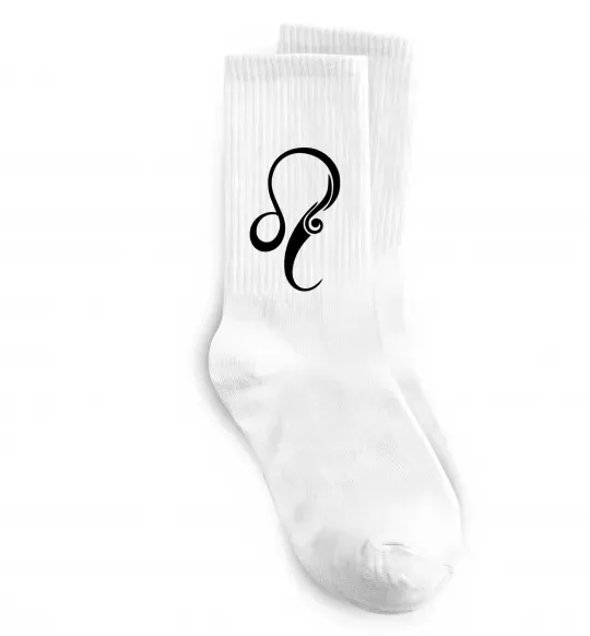 Носки Лев знак Белый фото