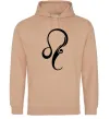 Женская толстовка (худи) Лев знак Песочный фото