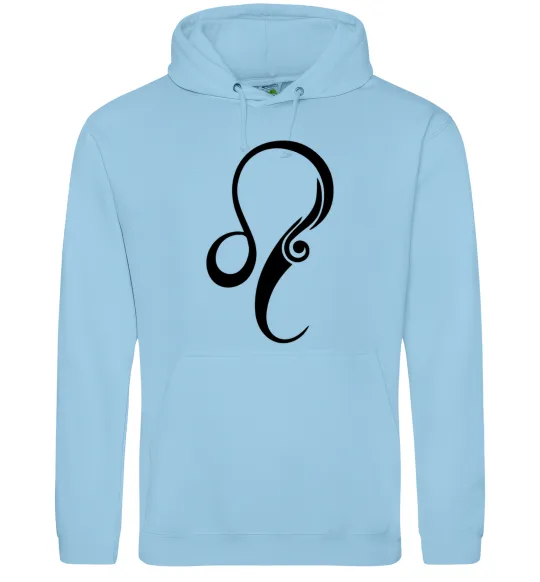 Женская толстовка (худи) Лев знак Голубой фото